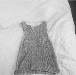 Grey sleeveless sweater